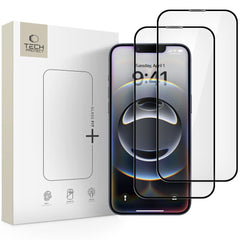 TVRDENÉ SKLO TECH-PROTECT GLASS FIT+ 2-PACK IPHONE 13 / 13 PRO / 14 / 16E BLACK