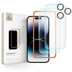 TVRDENÉ SKLO TECH-PROTECT SUPREME SET 3-PACK IPHONE 16 PRO CLEAR