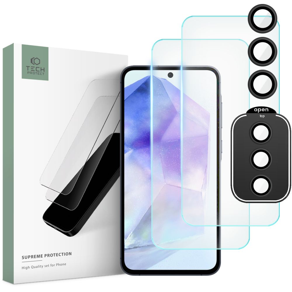 TVRDENÉ SKLO  TECH-PROTECT SUPREME SET GALAXY A55 5G CLEAR