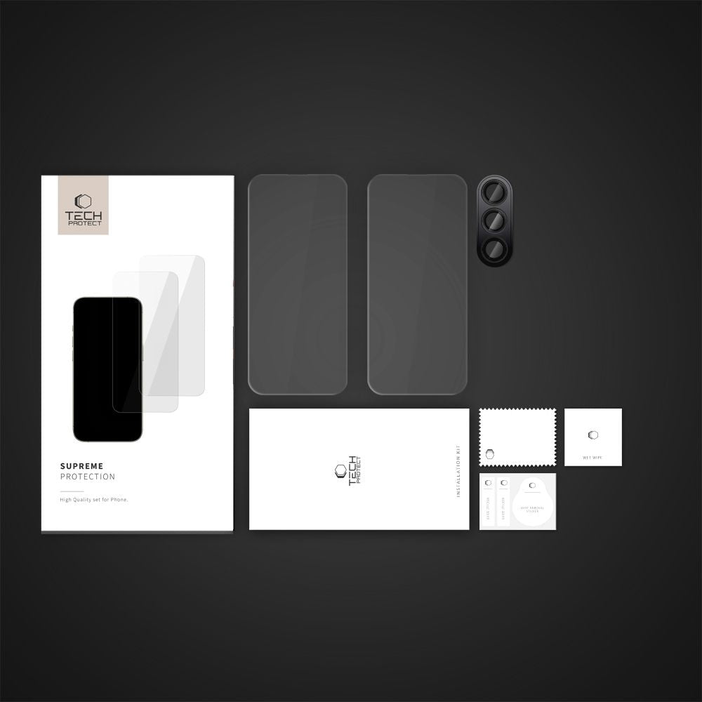 TVRDENÉ SKLO TECH-PROTECT SUPREME SET GALAXY S24 FE CLEAR