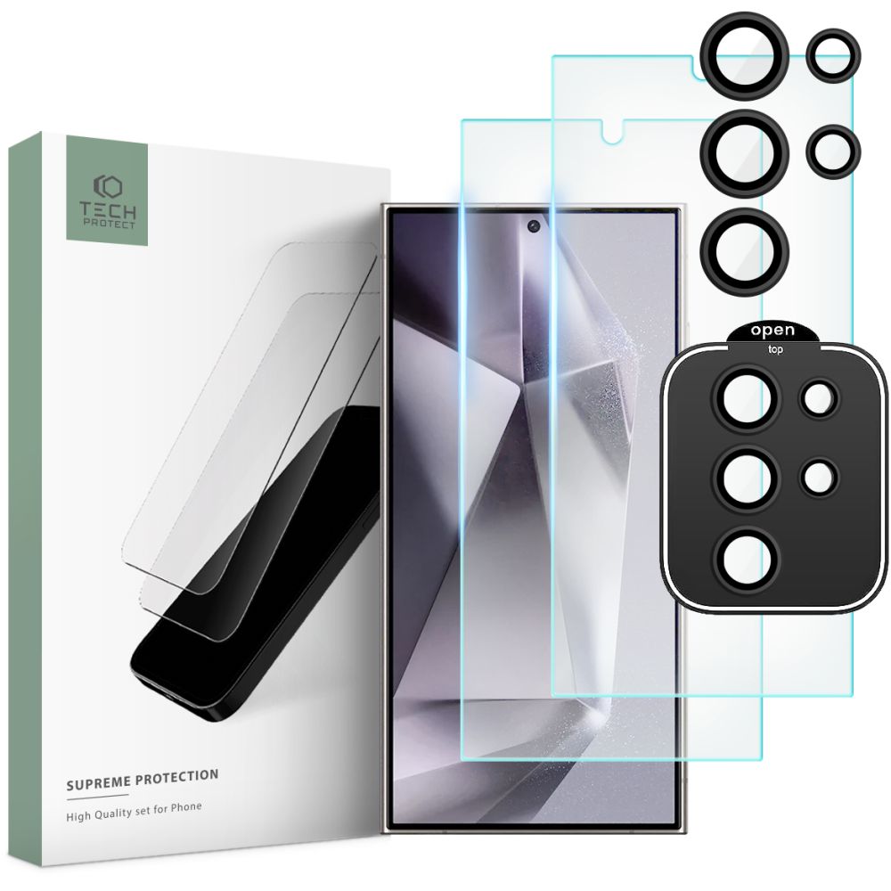 TVRDENÉ SKLO  TECH-PROTECT SUPREME SET GALAXY S24 ULTRA CLEAR