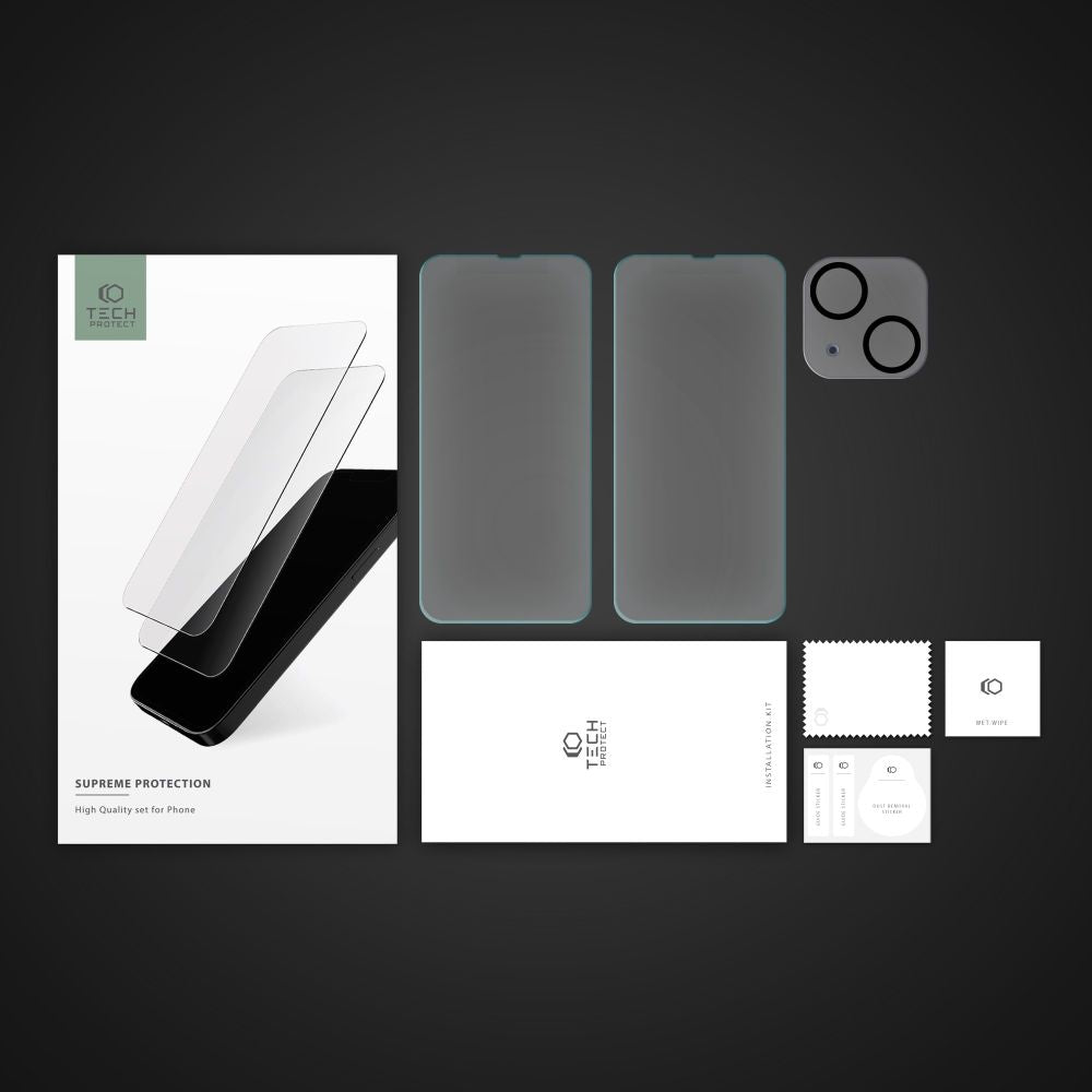 TVRDENÉ SKLO TECH-PROTECT SUPREME SET IPHONE 14 CLEAR