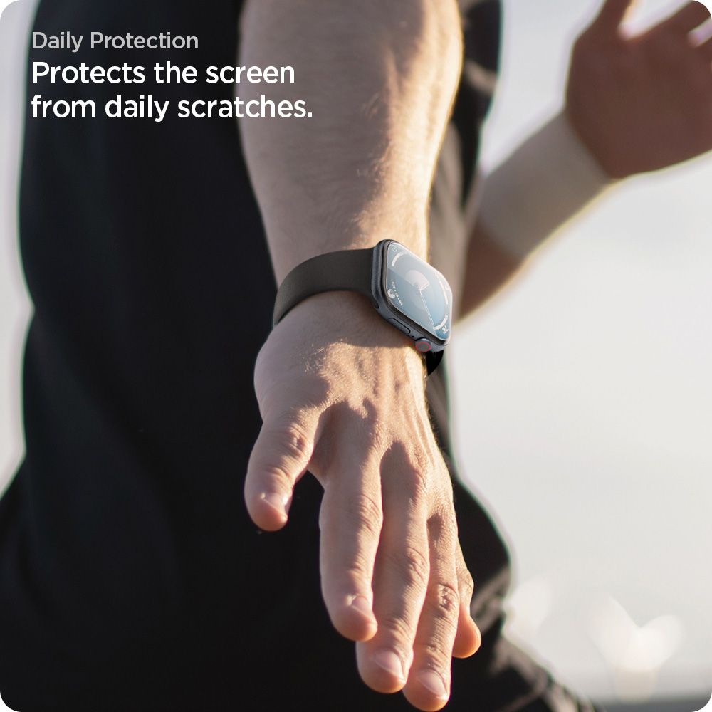 TVRDENÉ SKLO HOFI SPIGEN ELITE SHIELD ”EZ FIT” 2-PACK APPLE WATCH 10 (42 MM) CLEAR