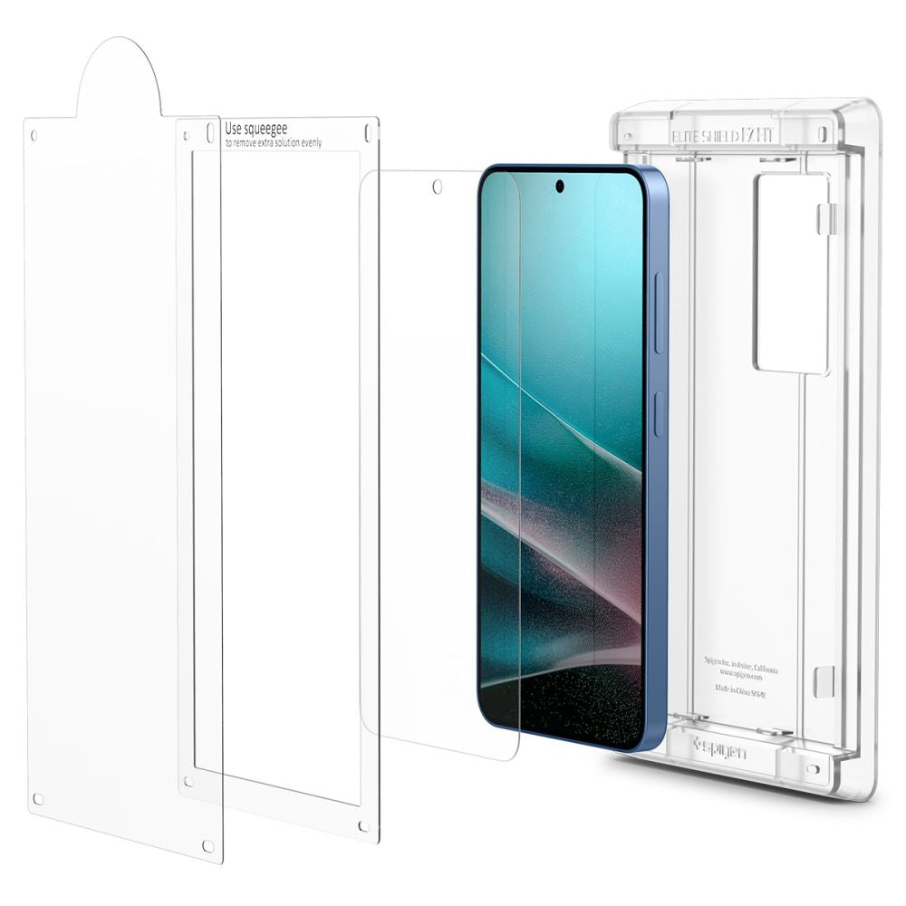 TVRDENÉ SKLO SPIGEN ELITE SHIELD ”EZ FIT” HD GALAXY S25 CLEAR