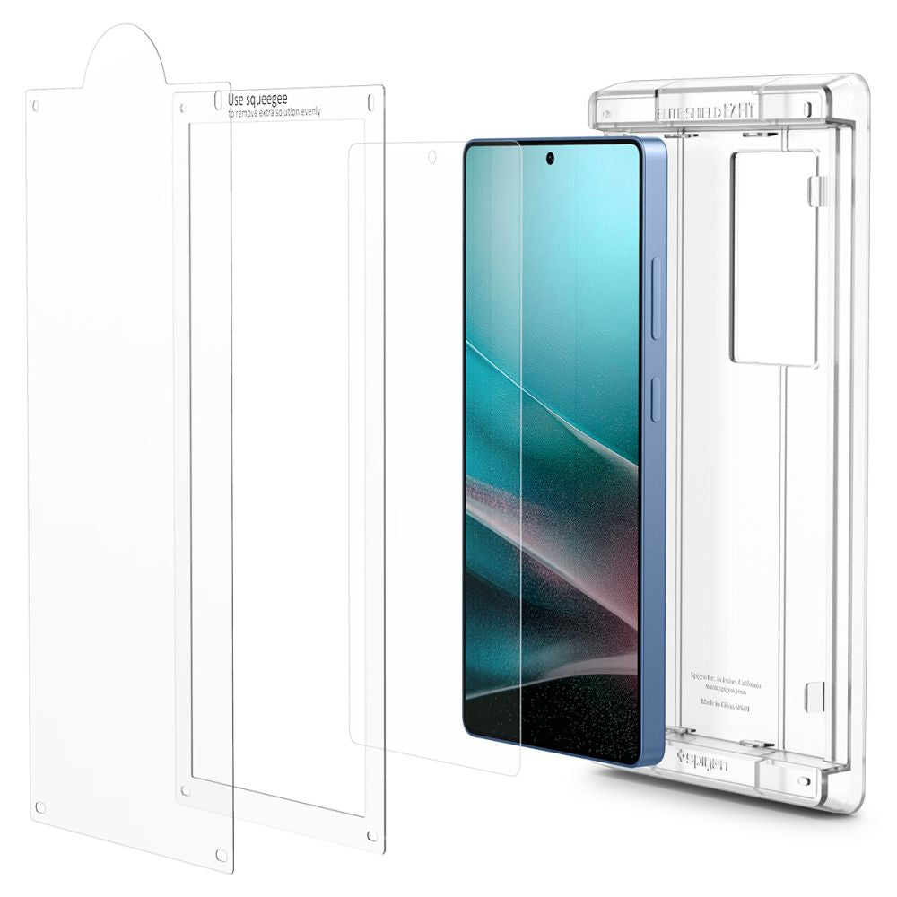 TVRDENÉ SKLO SPIGEN ELITE SHIELD ”EZ FIT” HD GALAXY S25 ULTRA CLEAR