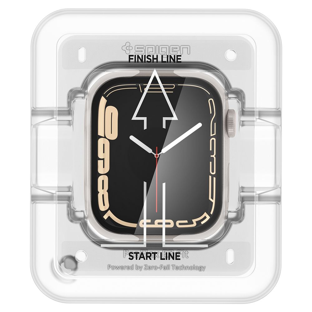 2X TVRDENÉ SKLO NA APPLE WATCH 41 MM SPIGEN PROFLEX ”EZ FIT” 2-PACK CLEAR