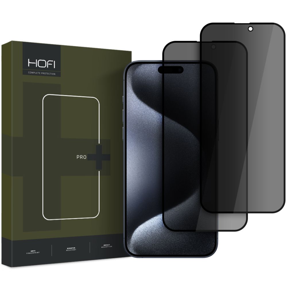 TVRDENÉ SKLO HOFI ANTI SPY GLASS PRO+ 2-PACK IPHONE 16 PRO MAX PRIVACY
