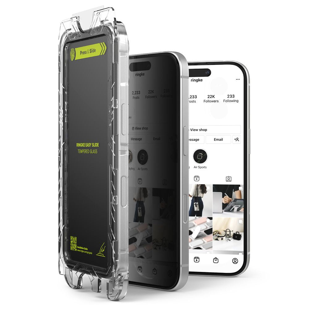TVRDENÉ SKLO RINGKE EASY SLIDE 2-PACK IPHONE 16 PRO PRIVACY