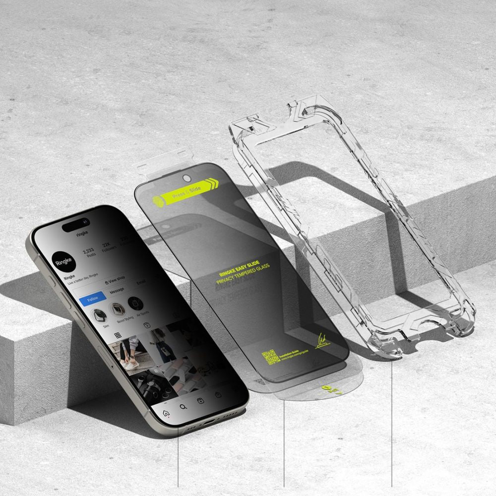 TVRDENÉ SKLO RINGKE EASY SLIDE 2-PACK IPHONE 16 PRO PRIVACY