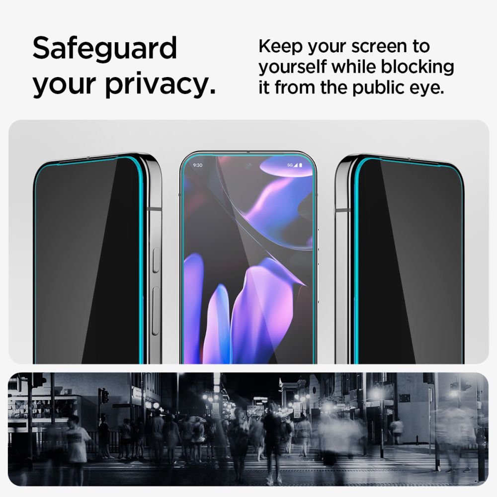 TVRDENÉ SKLO SPIGEN GLAS.TR ”EZ FIT” 2-PACK GOOGLE PIXEL 9 / 9 PRO PRIVACY