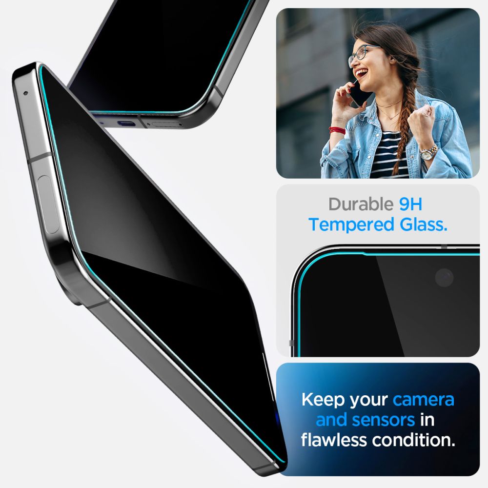 TVRDENÉ SKLO SPIGEN GLAS.TR ”EZ FIT” 2-PACK GOOGLE PIXEL 9 PRO XL PRIVACY
