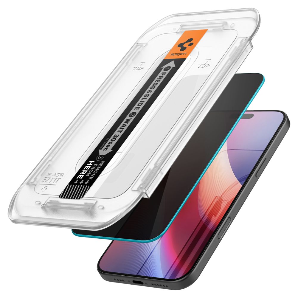 TVRDENÉ SKLO SPIGEN GLAS.TR ”EZ FIT” 2-PACK IPHONE 16 PRO MAX PRIVACY