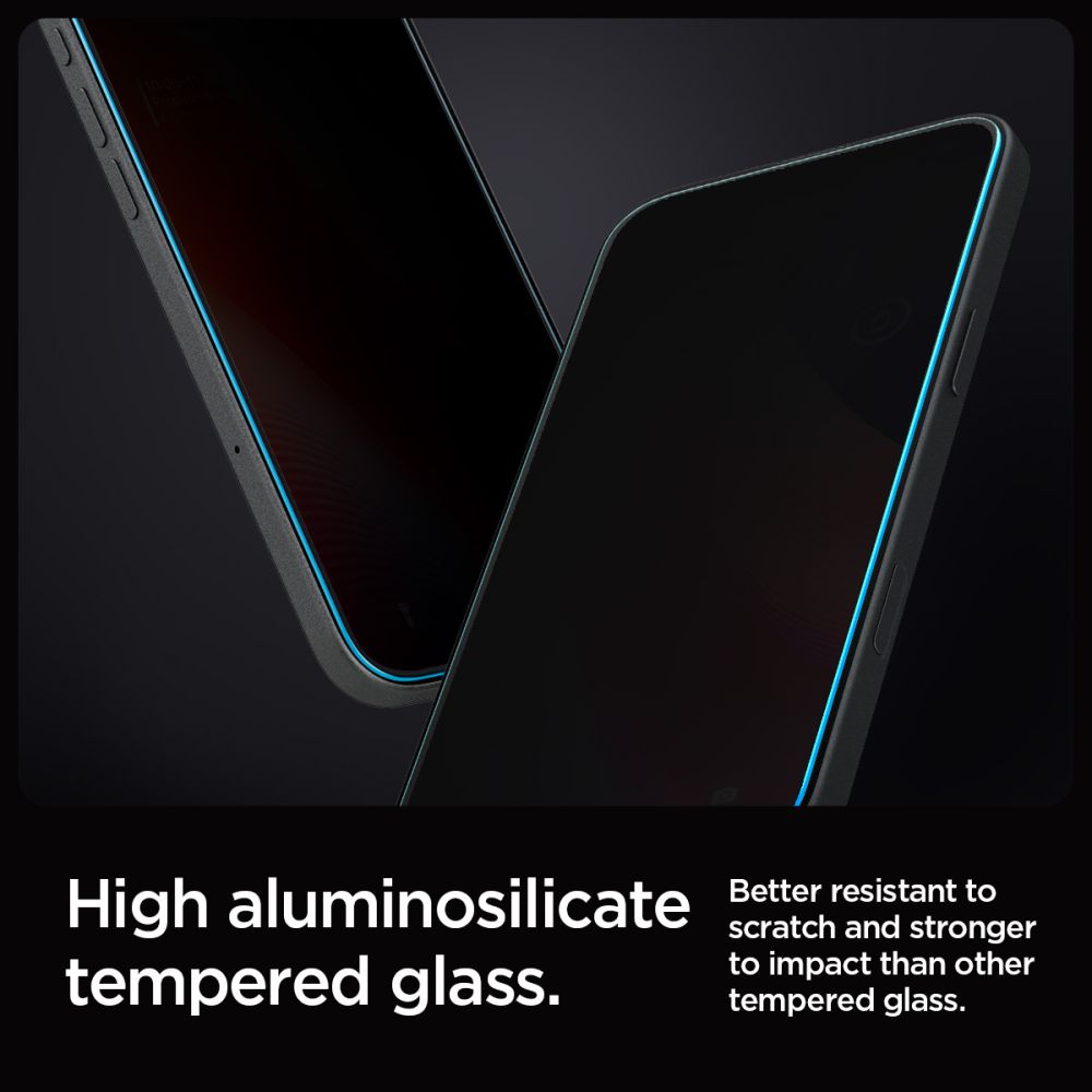 TVRDENÉ SKLO SPIGEN GLAS.TR ”EZ FIT” 2-PACK IPHONE 16 PRO MAX PRIVACY