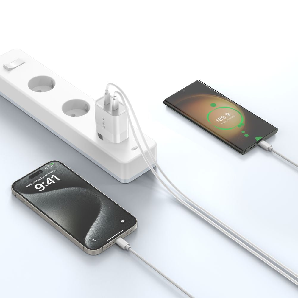 SIEŤOVÁ NABÍJAČKA NA MOBIL A TABLET TECH-PROTECT C20W 2-PORT NETWORK CHARGER PD20W BLACK