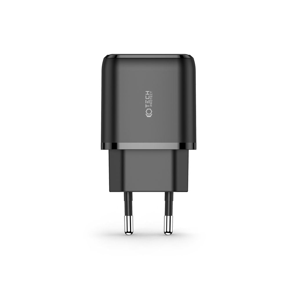SIEŤOVÁ NABÍJAČKA NA MOBIL A TABLET TECH-PROTECT C20W 2-PORT NETWORK CHARGER PD20W/QC3.0 BLACK