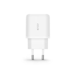 SIEŤOVÁ NABÍJAČKA NA MOBIL A TABLET  TECH-PROTECT C20W 2-PORT NETWORK CHARGER PD20W/QC3.0 + LIGHTNING CABLE WHITE