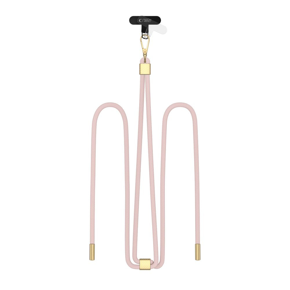 TECH-PROTECT C2S ROPE CROSSBODY STRAP BABY PINK/GOLD