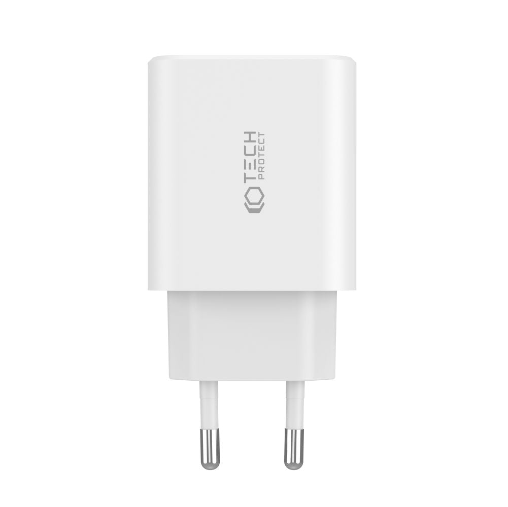 SIEŤOVÁ NABÍJAČKA NA MOBIL A TABLET  TECH-PROTECT C30W 3-PORT NETWORK CHARGER PD30W/QC3.0 WHITE