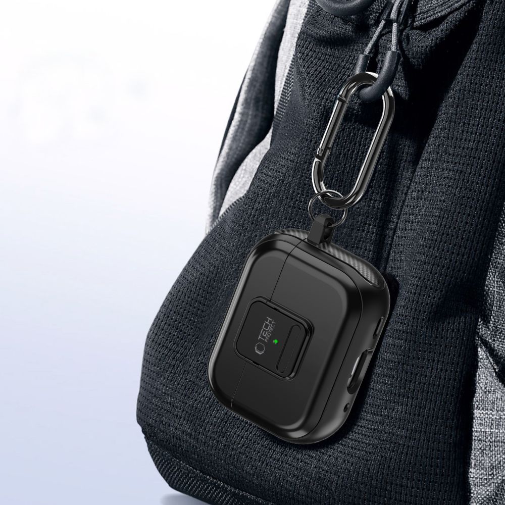 PUZDRO TECH-PROTECT DEFENDER HOOK MAGSAFE APPLE AIRPODS PRO 1 / 2 BLACK