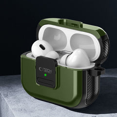 PUZDRO TECH-PROTECT DEFENDER HOOK MAGSAFE APPLE AIRPODS PRO 1 / 2 OLIVE GREEN