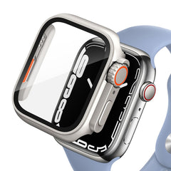 360° OCHRANNÉ PUZDRO NA APPLE WATCH 45 MM DOOP DEFENSE 360GUARD TITANIUM/ORANGE