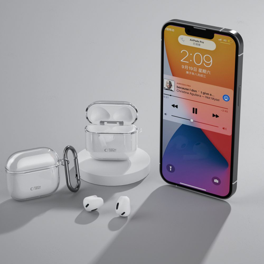 PUZDRO TECH-PROTECT FLEXAIR APPLE AIRPODS 4 CLEAR
