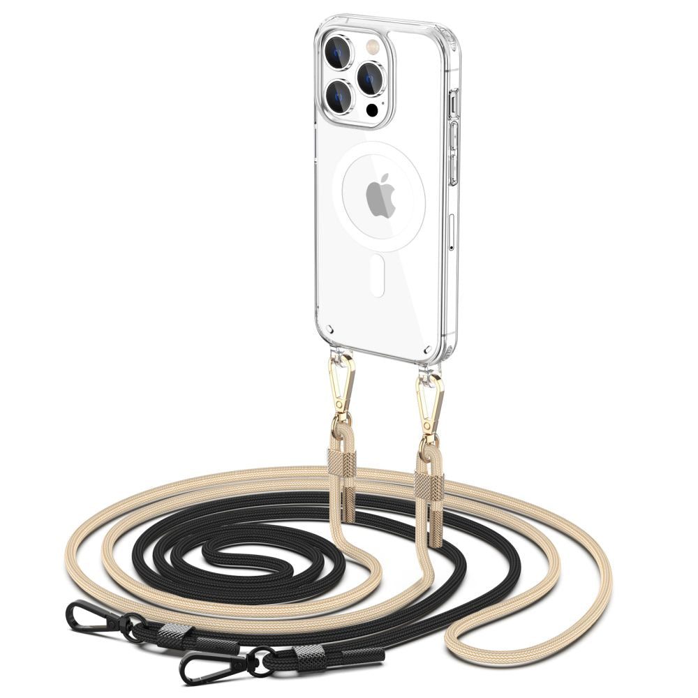 KRYT TECH-PROTECT FLEXAIR CHAIN MAGSAFE IPHONE 15 PRO BLACK &amp; BEIGE