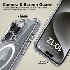 KRYT NA  IPHONE 16 PRO MAX TECH-PROTECT FLEXAIR HYBRID MAGSAFE GLITTER