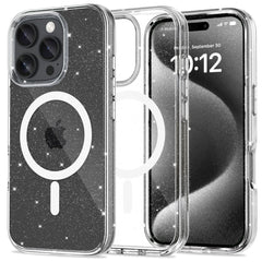 KRYT NA  IPHONE 16 PRO MAX TECH-PROTECT FLEXAIR HYBRID MAGSAFE GLITTER