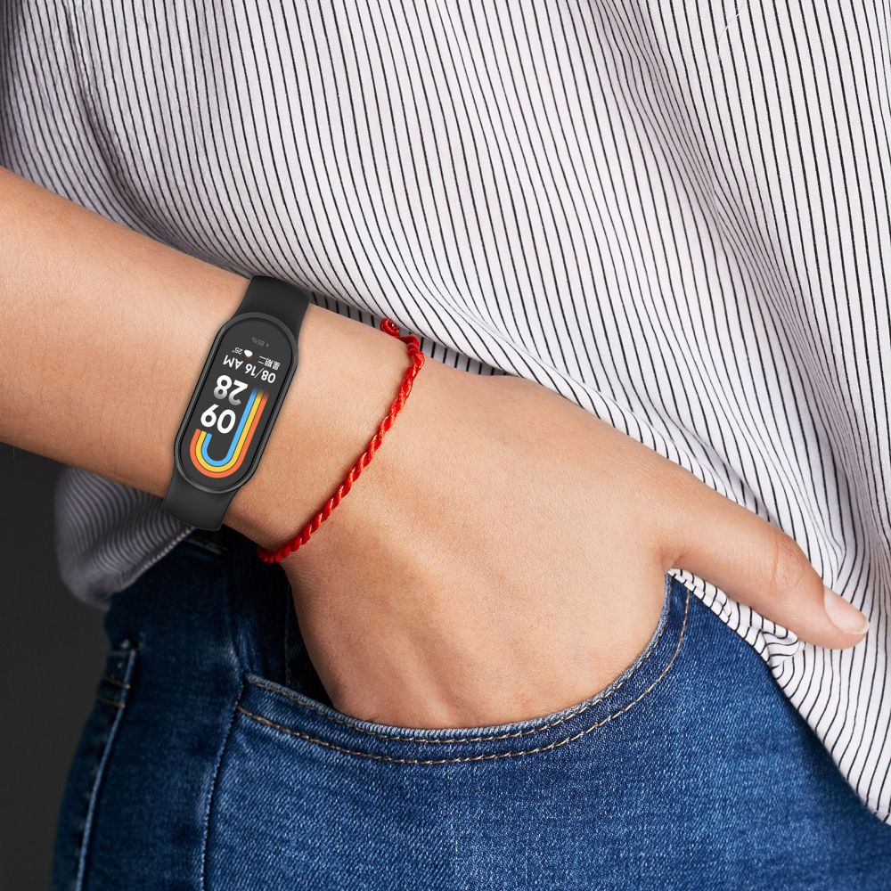 SILIKÓNOVÝ REMIENOK NA XIAOMI MI BAND 8 / 9 / NFC HEYBAND ICON BLACK