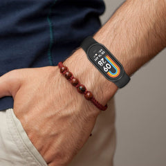 SILIKÓNOVÝ REMIENOK NA XIAOMI MI BAND 8 / 9 / NFC HEYBAND ICON BLACK