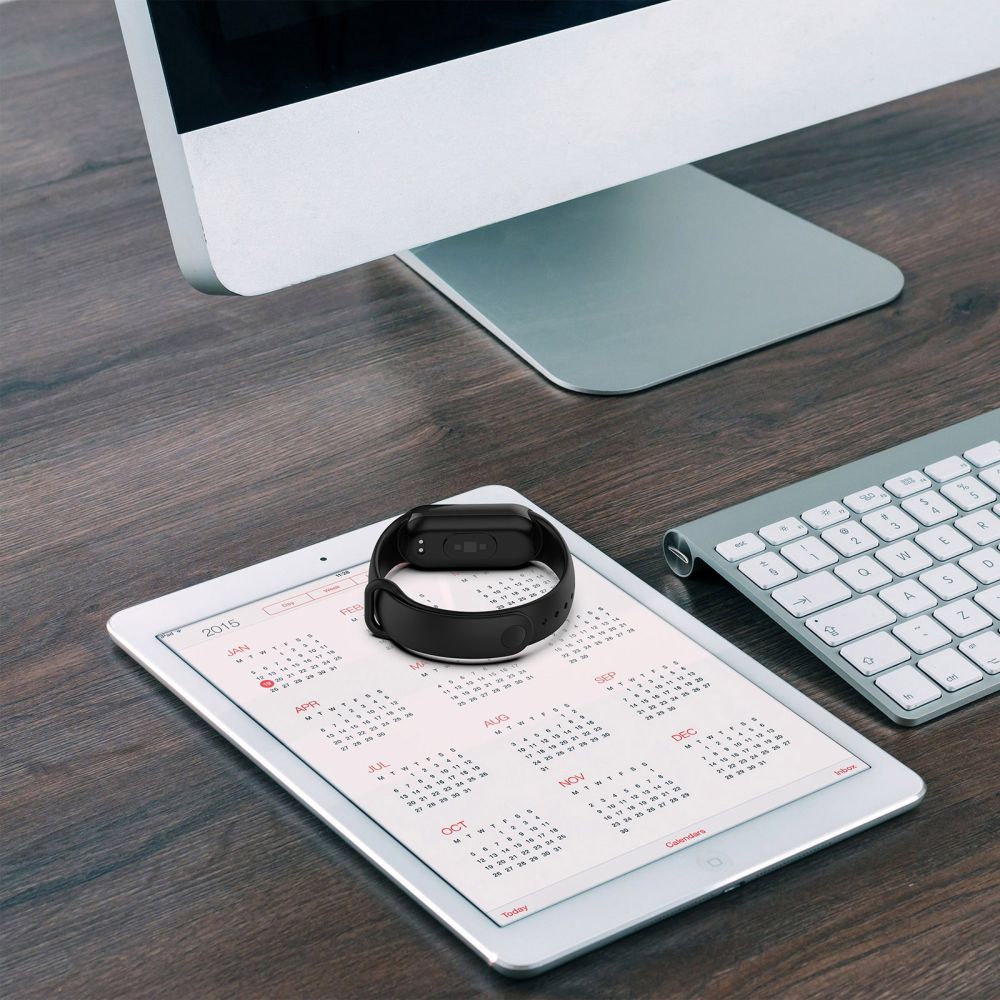 SILIKÓNOVÝ REMIENOK NA XIAOMI MI BAND 8 / 9 / NFC HEYBAND ICON BLACK