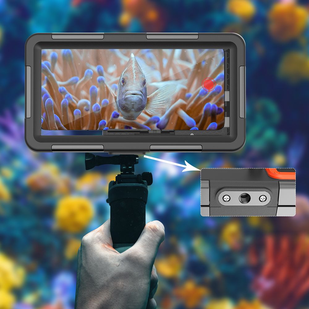 UNIVERZÁLNE VODOTESNÉ PUZDRO TECH-PROTECT IPX8 UNIVERSAL DIVING WATERPROOF CASE BLACK/ORANGE