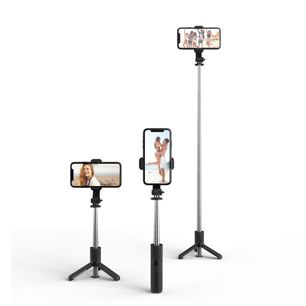SELFIE TYČ TECH-PROTECT L02S WIRELESS SELFIE STICK TRIPOD BLACK
