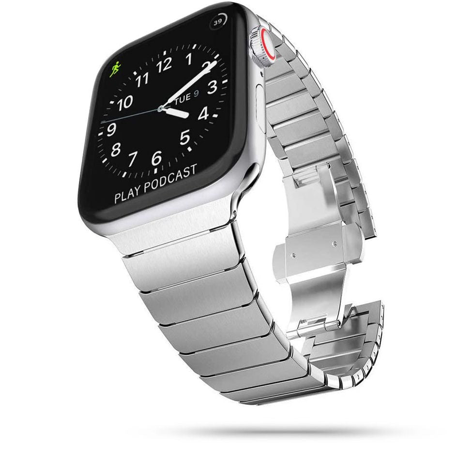 REMIENOK DOOP LINKBAND APPLE WATCH 4 / 5 / 6 / 7 / 8 / 9 / SE / ULTRA 1 / 2  (42 / 44 / 45 / 49 MM) SILVER