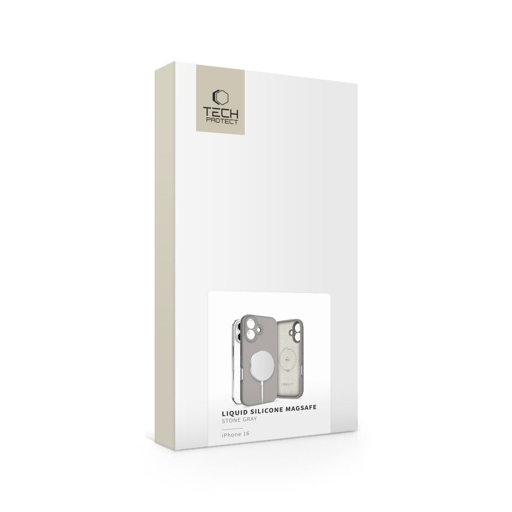 KRYT TECH-PROTECT LIQUID SILICONE MAGSAFE IPHONE 16 STONE GREY