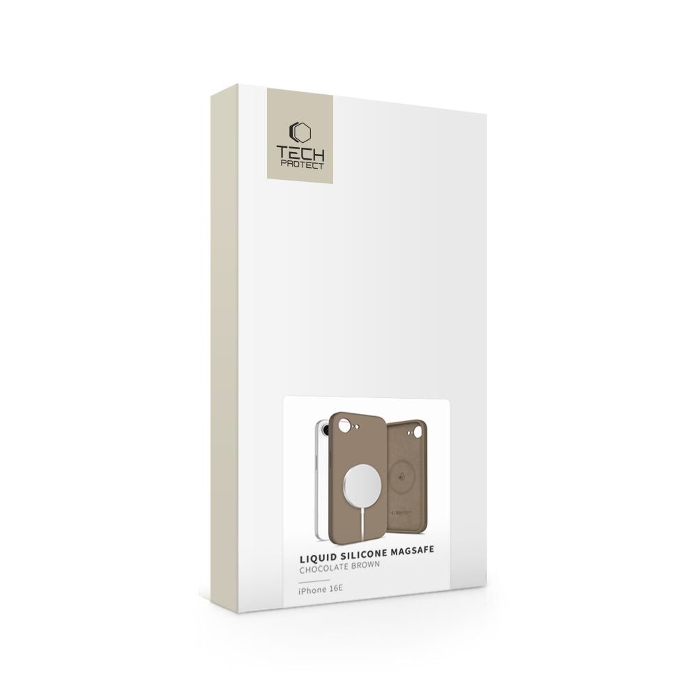 KRYT TECH-PROTECT LIQUID SILICONE MAGSAFE IPHONE 16E CHOCOLATE BROWN