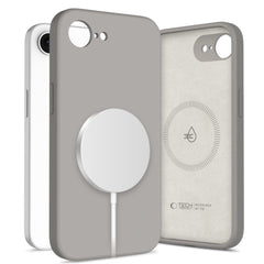 KRYT TECH-PROTECT LIQUID SILICONE MAGSAFE IPHONE 16E STONE GREY