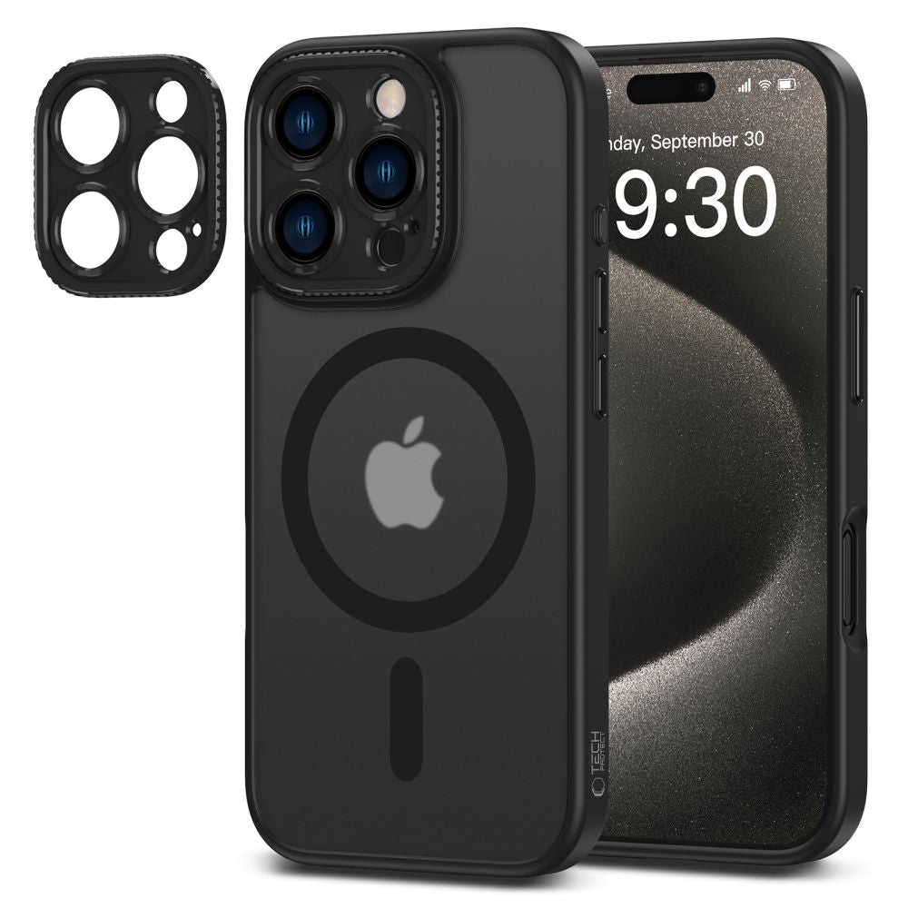 KRYT NA  IPHONE 16 PRO MAX TECH-PROTECT MAGCAM MAGSAFE MATTE BLACK