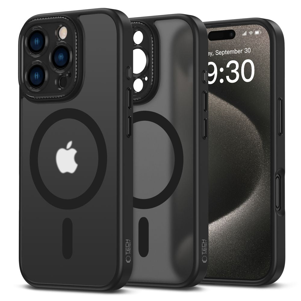 KRYT NA  IPHONE 16 PRO MAX TECH-PROTECT MAGCAM MAGSAFE MATTE BLACK