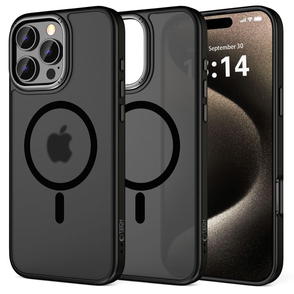 KRYT NA  IPHONE 16 PRO MAX TECH-PROTECT MAGEDGE MAGSAFE MATTE BLACK/GUNMETAL
