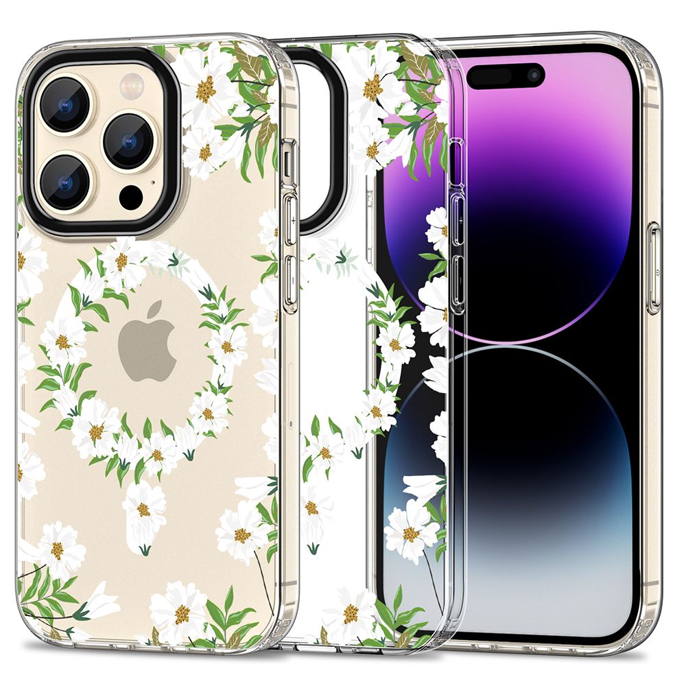 KRYT TECH-PROTECT MAGMOOD MAGSAFE IPHONE 15 PRO WHITE DAISY