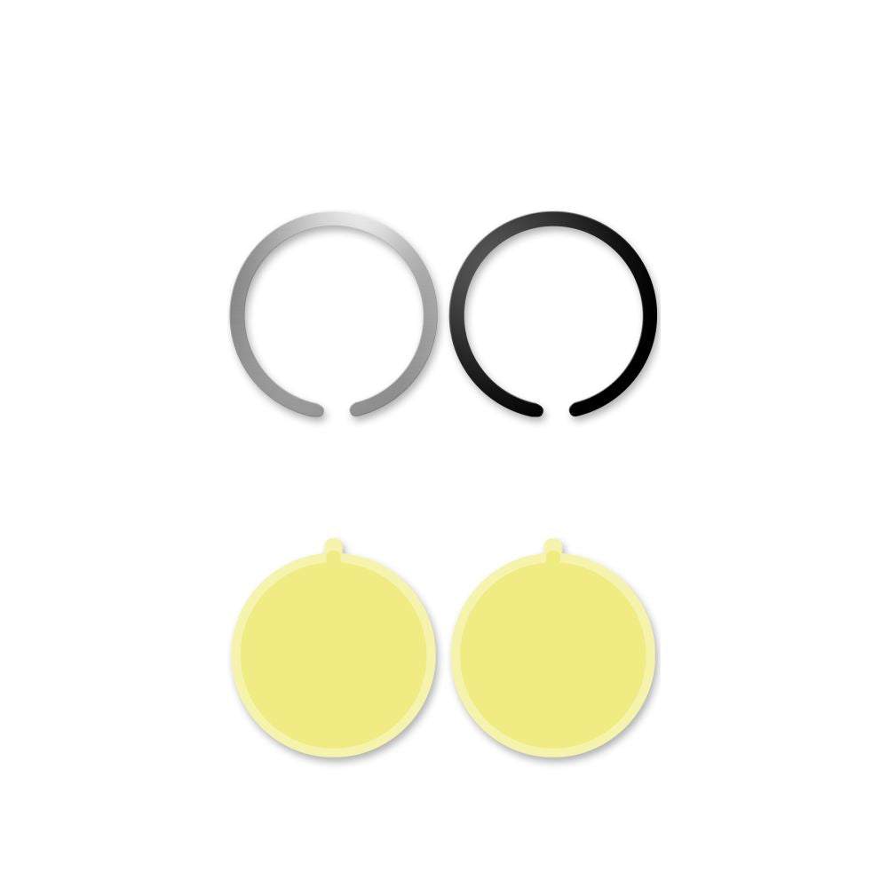 TECH-PROTECT METALPLATE MAGSAFE UNIVERSAL MAGNETIC RING 2-PACK BLACK &amp; SILVER