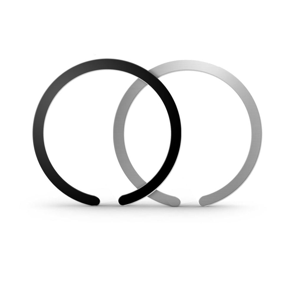 TECH-PROTECT METALPLATE MAGSAFE UNIVERSAL MAGNETIC RING 2-PACK BLACK &amp; SILVER