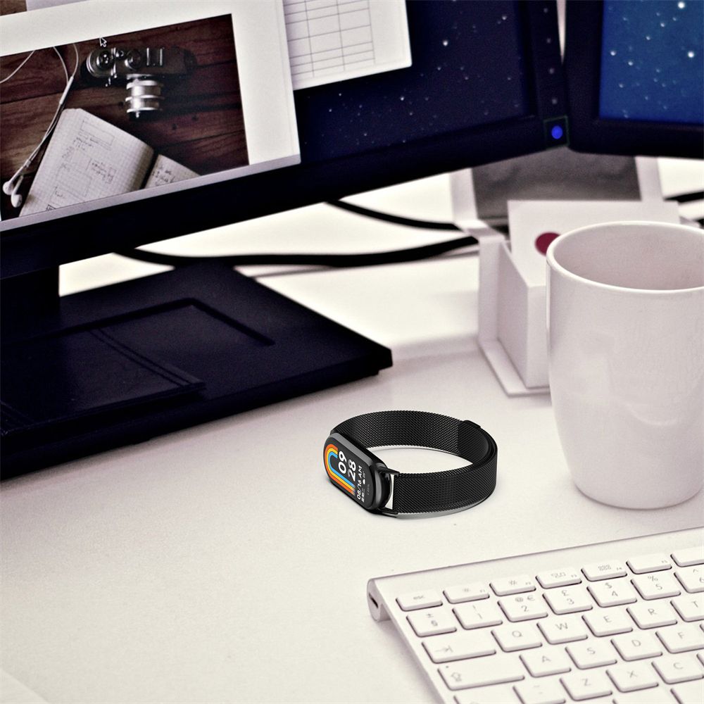 REMIENOK NA XIAOMI MI BAND 8 / 9 / NFC DOOP MILANESE LOOP SILVER
