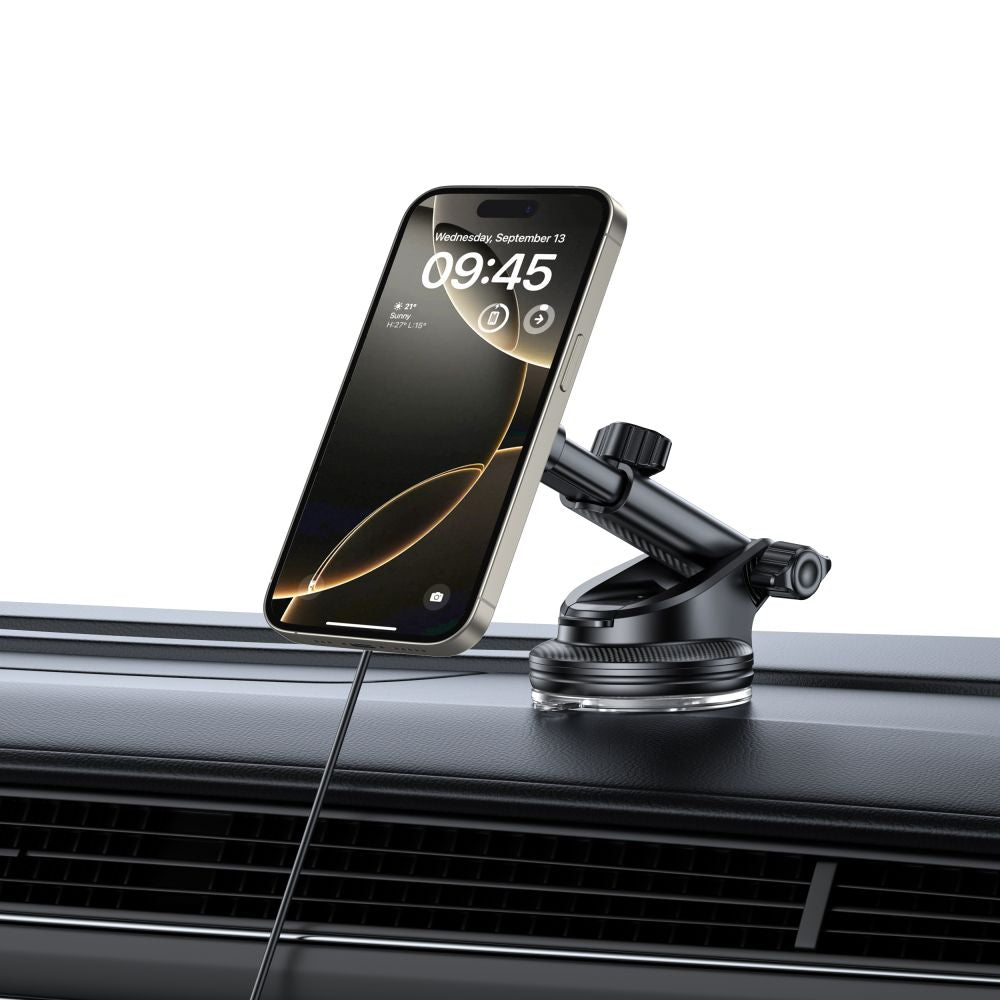 TECH-PROTECT MM15W-V10 MAGNETIC MAGSAFE DASHBOARD & VENT CAR MOUNT WIRELESS CHARGER 15W BLACK