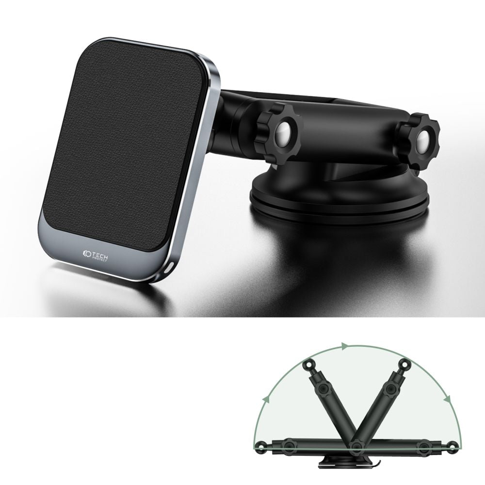 DRŽIAK TELEFÓNU DO AUTA S BEZDRÔTOVÝM NABÍJANÍM TECH-PROTECT MM15W-V2 MAGNETIC MAGSAFE DASHBOARD CAR MOUNT WIRELESS CHARGER 15W BLACK