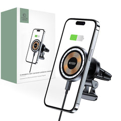 DRŽIAK TELEFÓNU DO AUTA S BEZDRÔTOVÝM NABÍJANÍM TECH-PROTECT MM15W-V5 MAGNETIC MAGSAFE VENT CAR MOUNT WIRELESS CHARGER 15W BLACK