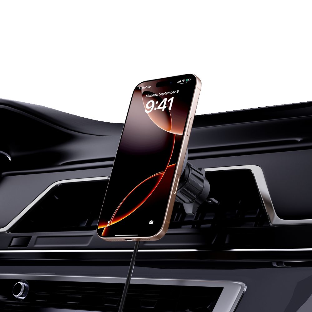 DRŽIAK TELEFÓNU DO AUTA S BEZDRÔTOVÝM NABÍJANÍM TECH-PROTECT MM15W-V6 QI2 MAGNETIC MAGSAFE DASHBOARD & VENT CAR MOUNT WIRELESS CHARGER 15W BLACK
