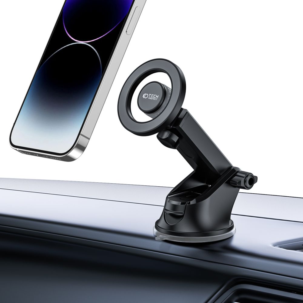 DRŽIAK DO AUTA  TECH-PROTECT N51 MAGNETIC MAGSAFE DASHBOARD & VENT CAR MOUNT BLACK